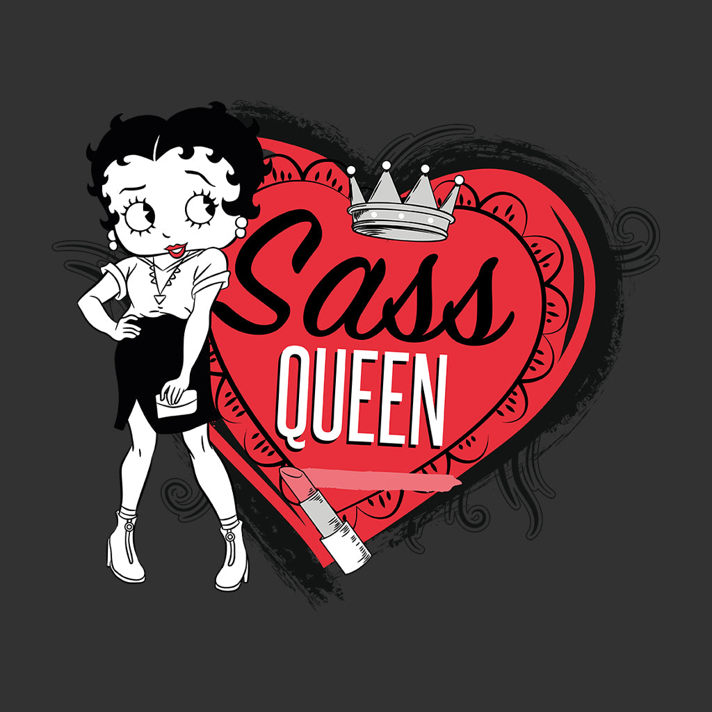 Betty Boop Sass Queen Crown Heart Men's Sweatshirt-Betty Boop Shop