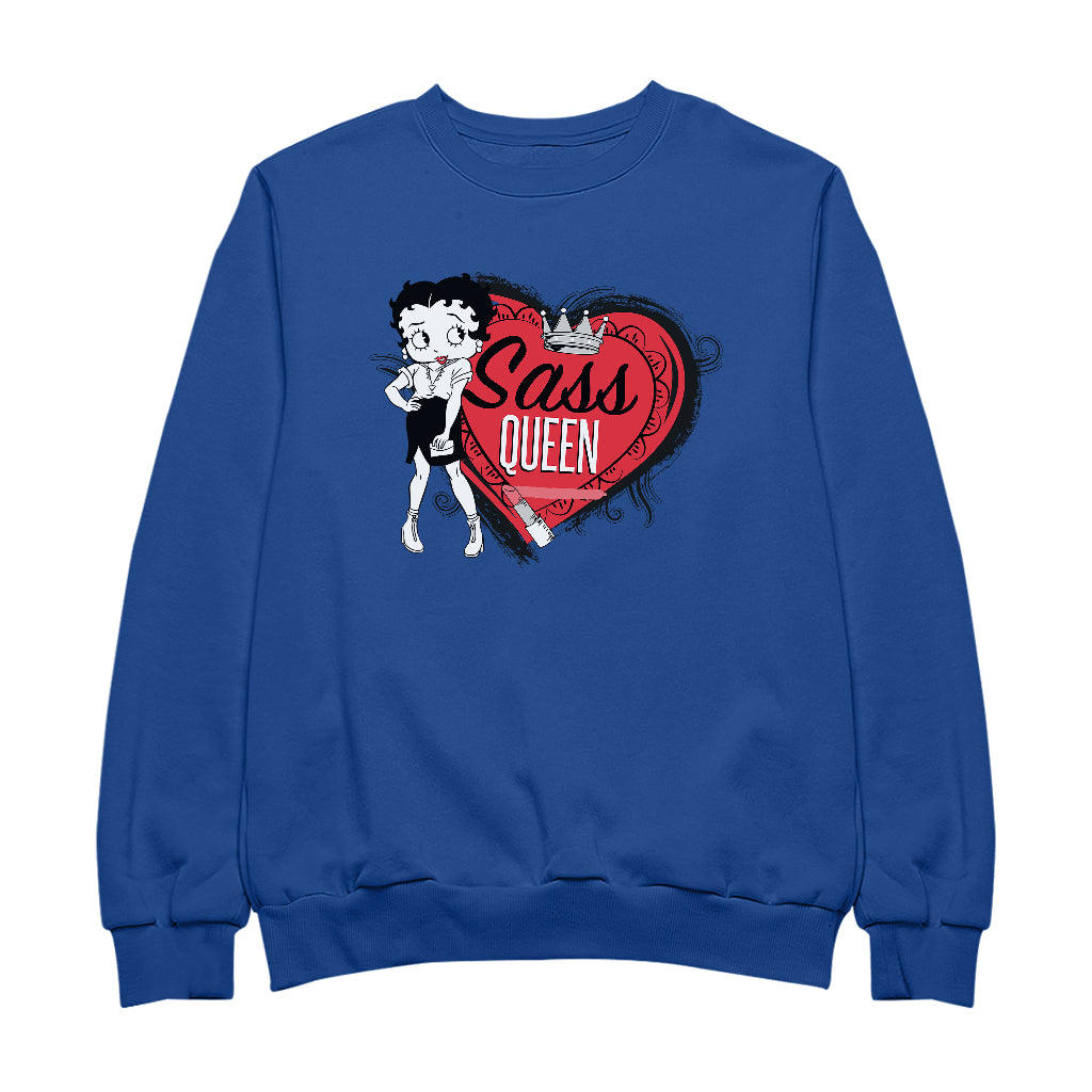 Betty Boop Sass Queen Crown Heart Men's Sweatshirt-Betty Boop Shop