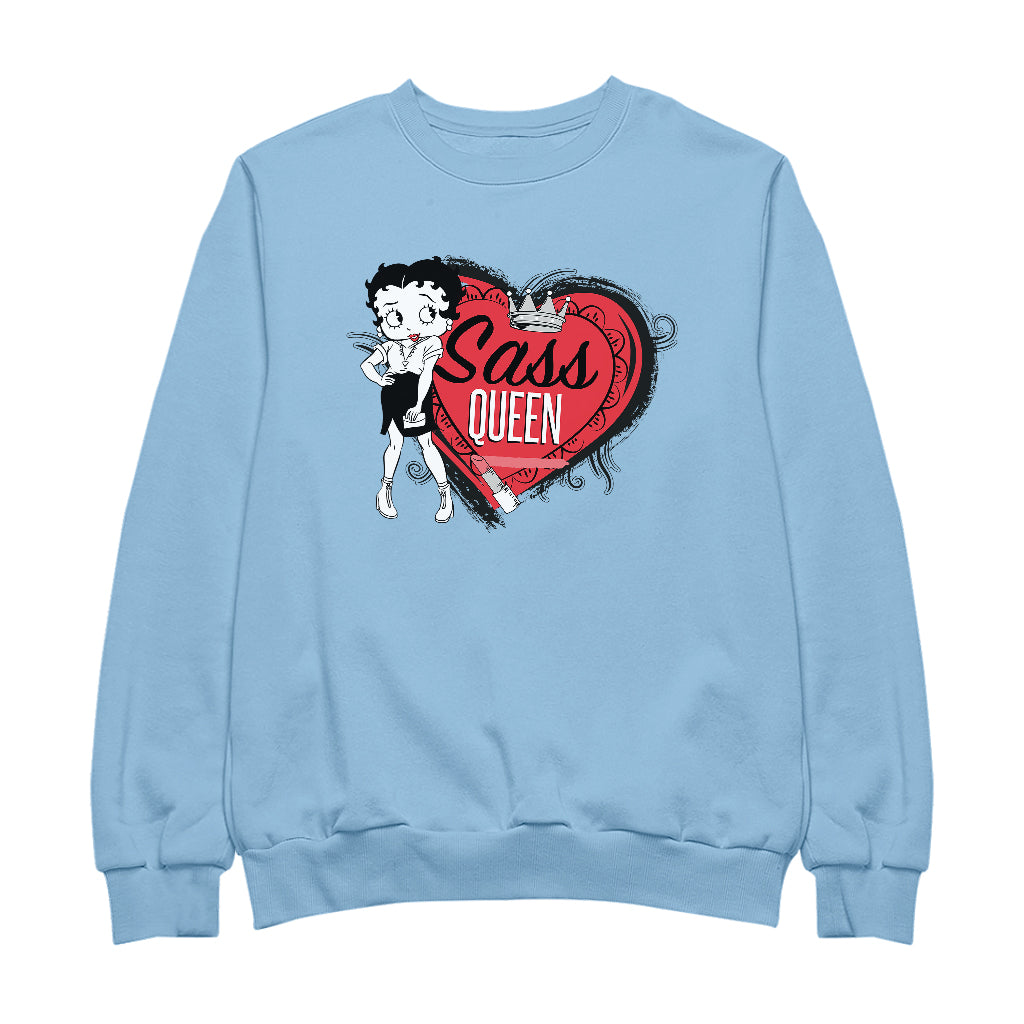 Betty Boop Sass Queen Crown Heart Men's Sweatshirt-Betty Boop Shop