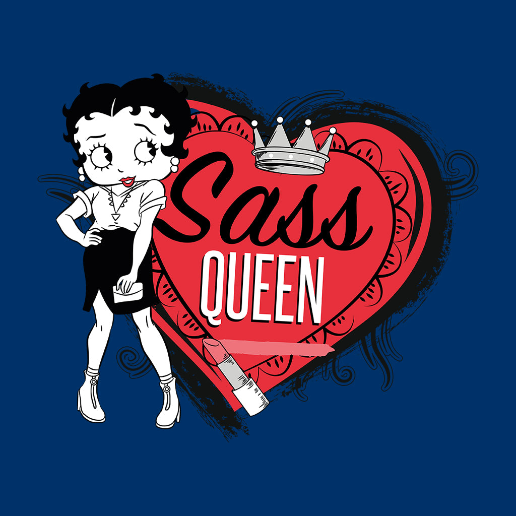 Betty Boop Sass Queen Crown Heart Men's Sweatshirt-Betty Boop Shop