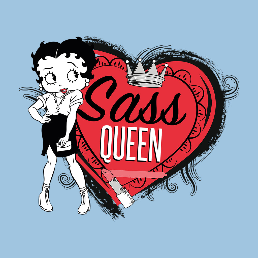 Betty Boop Sass Queen Crown Heart Men's Sweatshirt-Betty Boop Shop