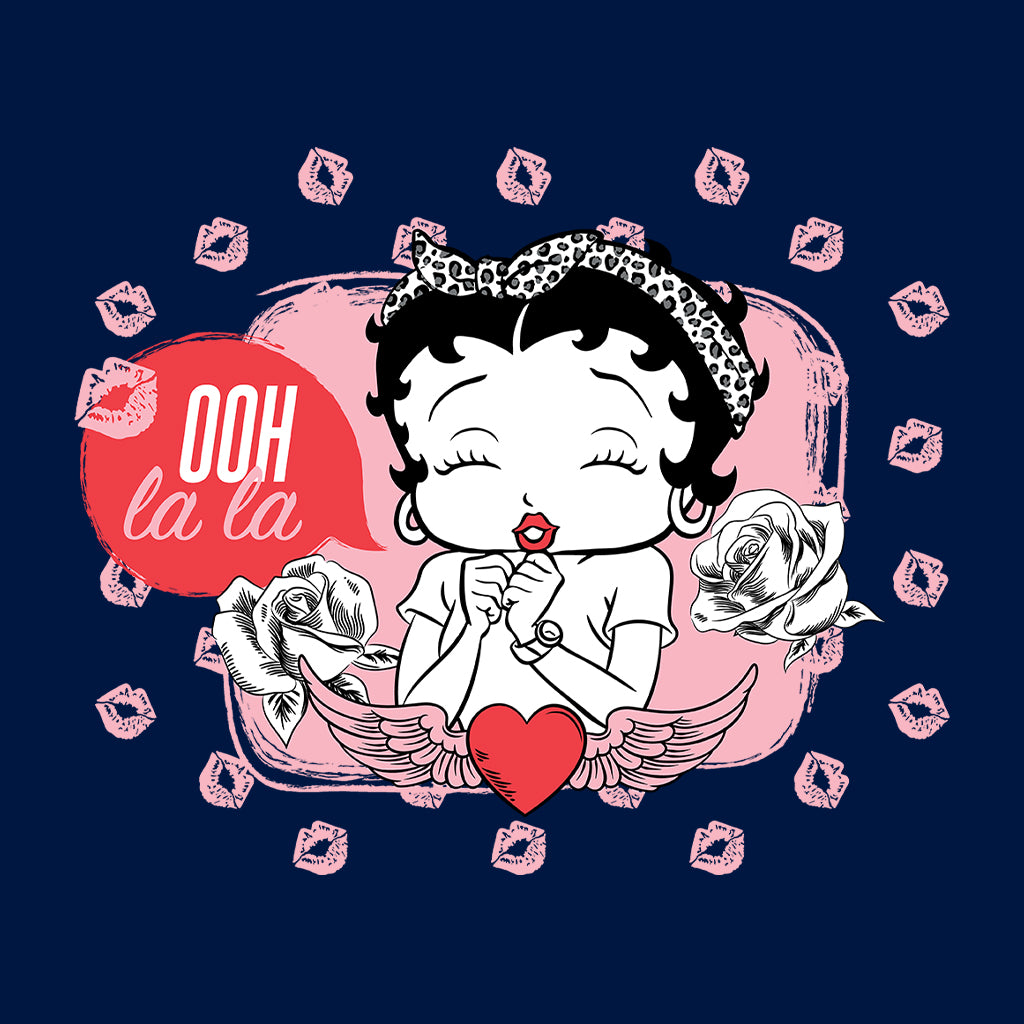 Betty Boop Ooh La La Lipstick Kisses Kids T-Shirt-Betty Boop Shop