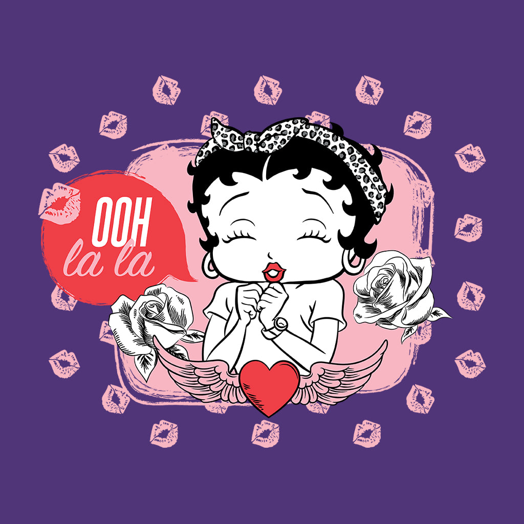 Betty Boop Ooh La La Lipstick Kisses Women's T-Shirt-Betty Boop Shop