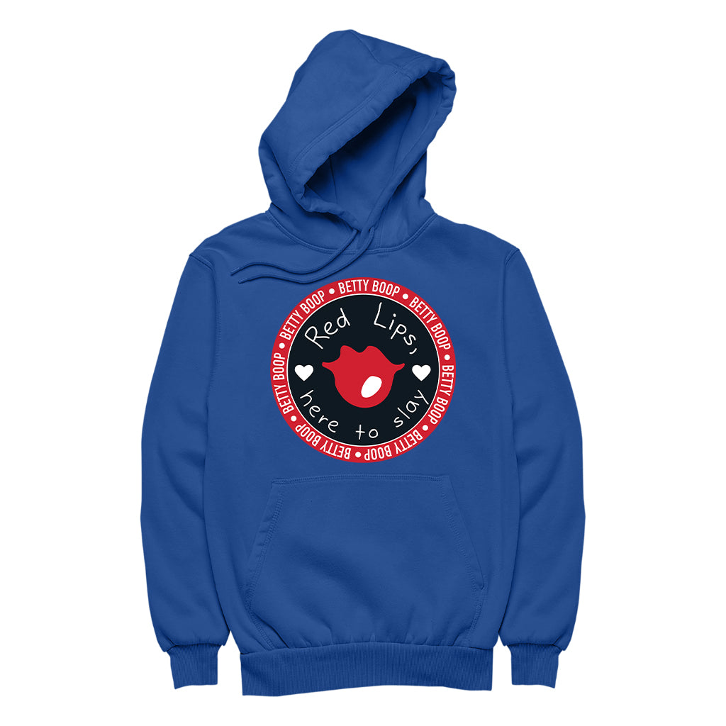 Betty Boop Red Lips Here To Slay Men's Hooded Sweatshirt