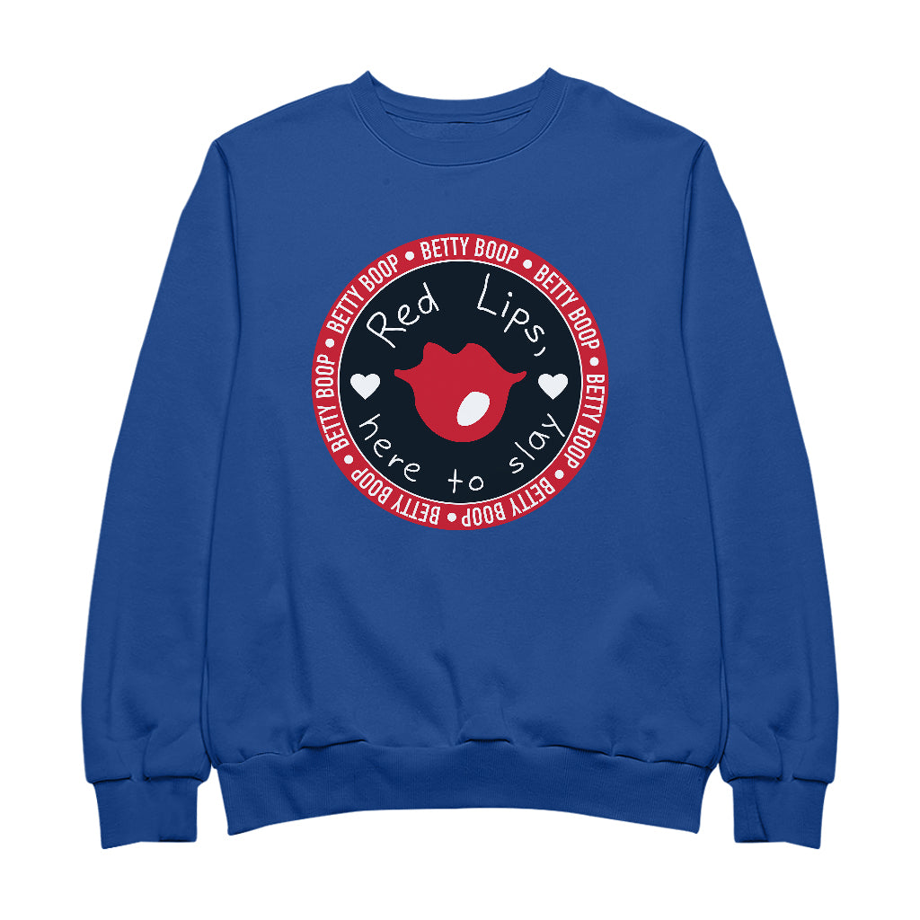 Betty Boop Red Lips Here To Slay Men's Sweatshirt