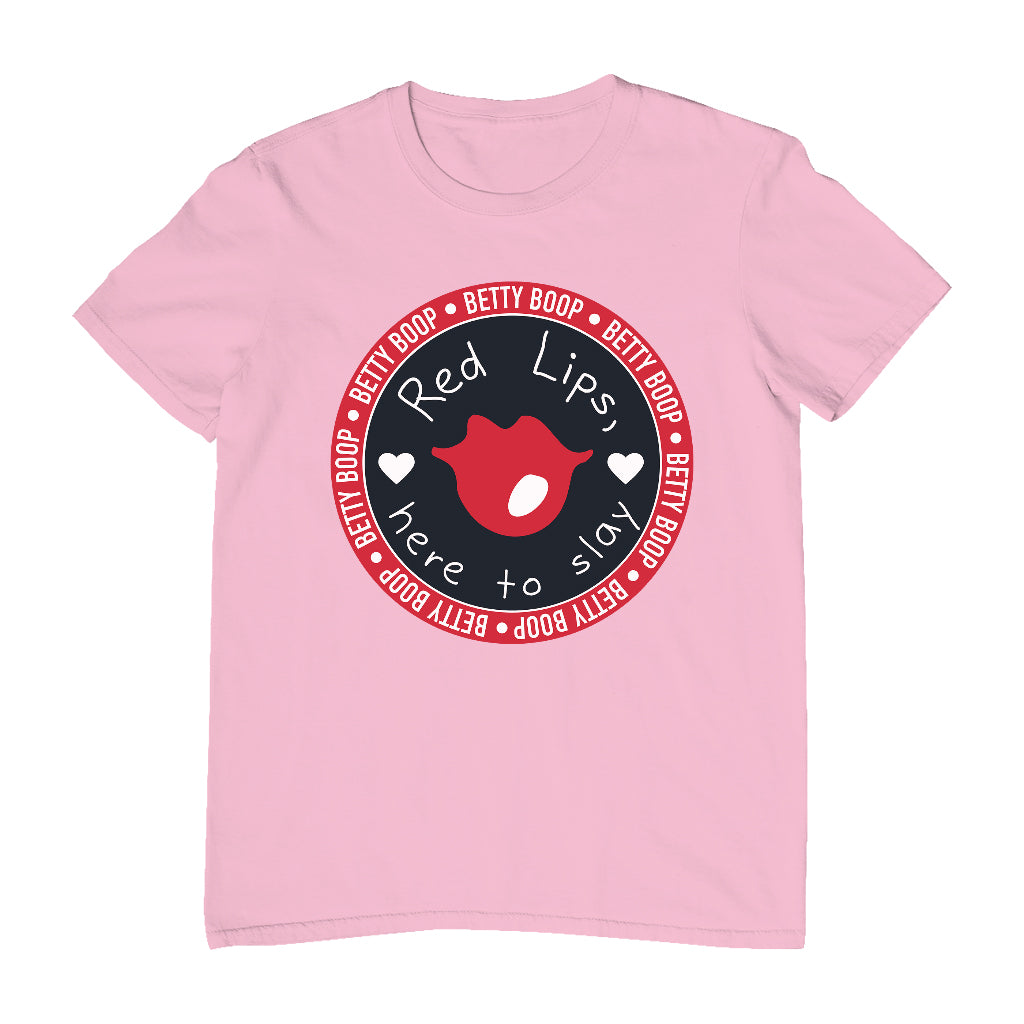 Betty Boop Red Lips Here To Slay Men's T-Shirt