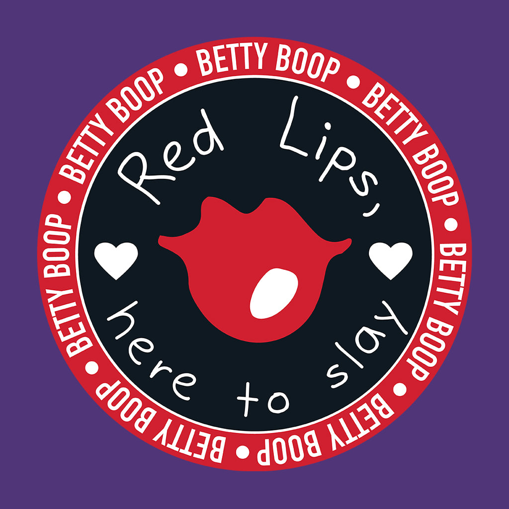 Betty Boop Red Lips Here To Slay Women's Sweatshirt-Betty Boop Shop