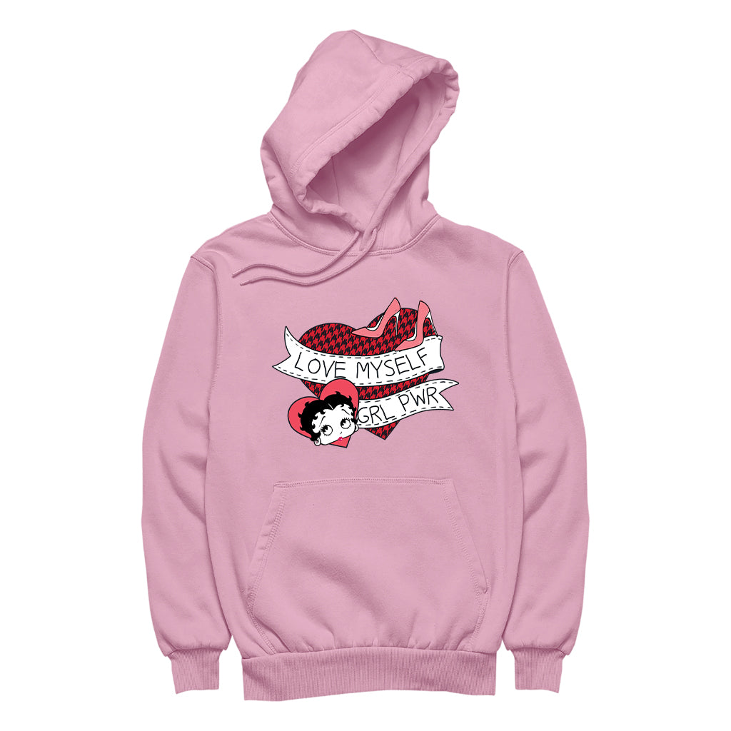 Betty Boop Love Myself Girl Power Women's Hooded Sweatshirt-Betty Boop Shop