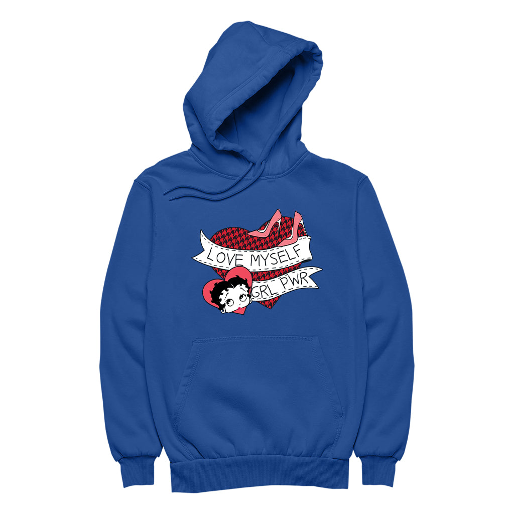Betty Boop Love Myself Girl Power Women's Hooded Sweatshirt-Betty Boop Shop