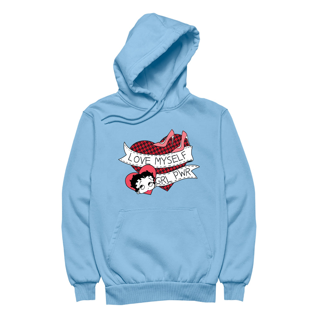 Betty Boop Love Myself Girl Power Women's Hooded Sweatshirt-Betty Boop Shop