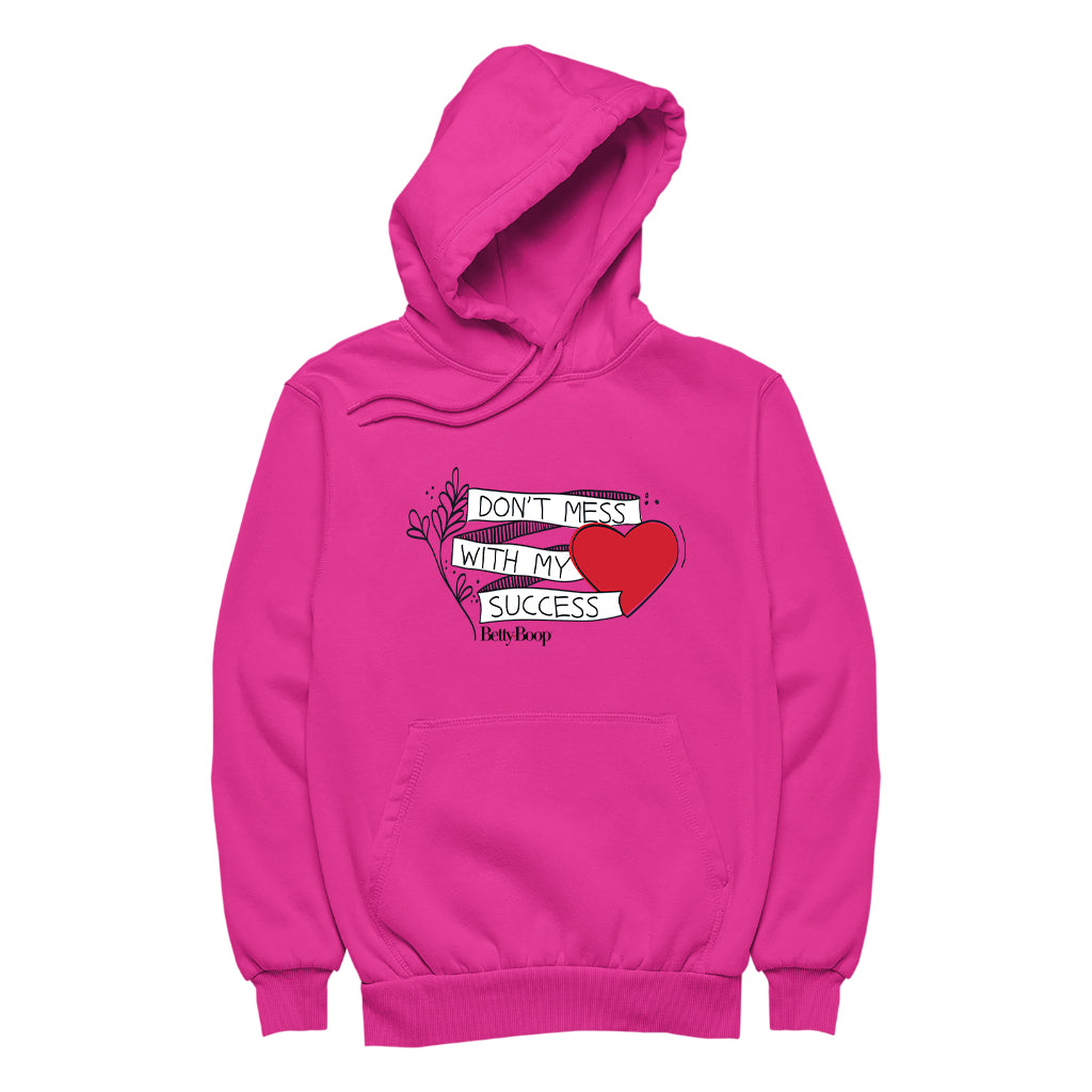 Betty Boop Heart Don't Mess With My Success Women's Hooded Sweatshirt-Betty Boop Shop