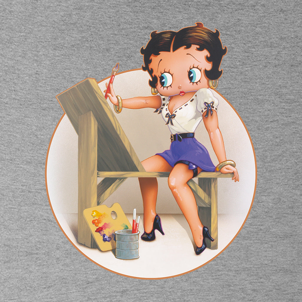 Betty Boop Pin-Up Painter Artist Men's Hooded Sweatshirt-Betty Boop Shop