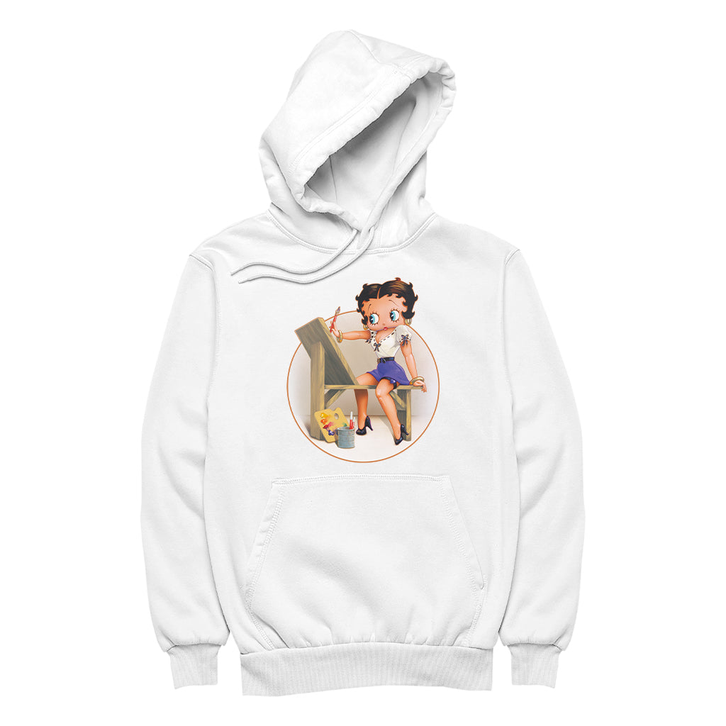 Betty Boop Pin-Up Painter Artist Men's Hooded Sweatshirt-Betty Boop Shop