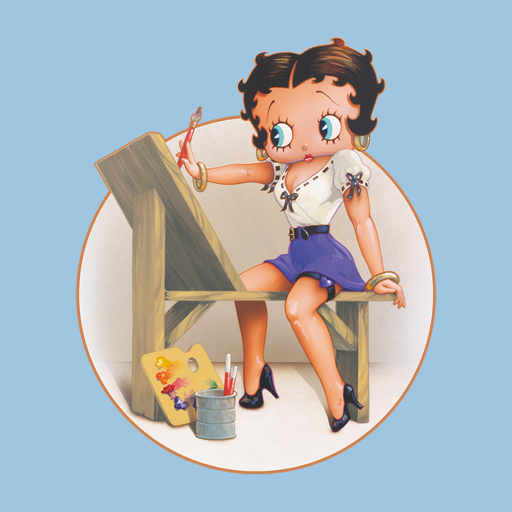 Betty Boop Pin-Up Painter Artist Kids Sweatshirt-Betty Boop Shop