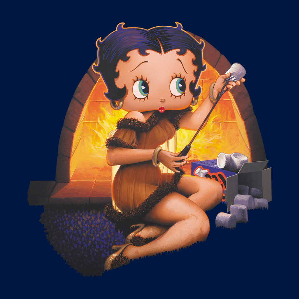 Betty Boop Pin-Up Toasting Marshmallows Kids Hooded Sweatshirt-Betty Boop Shop