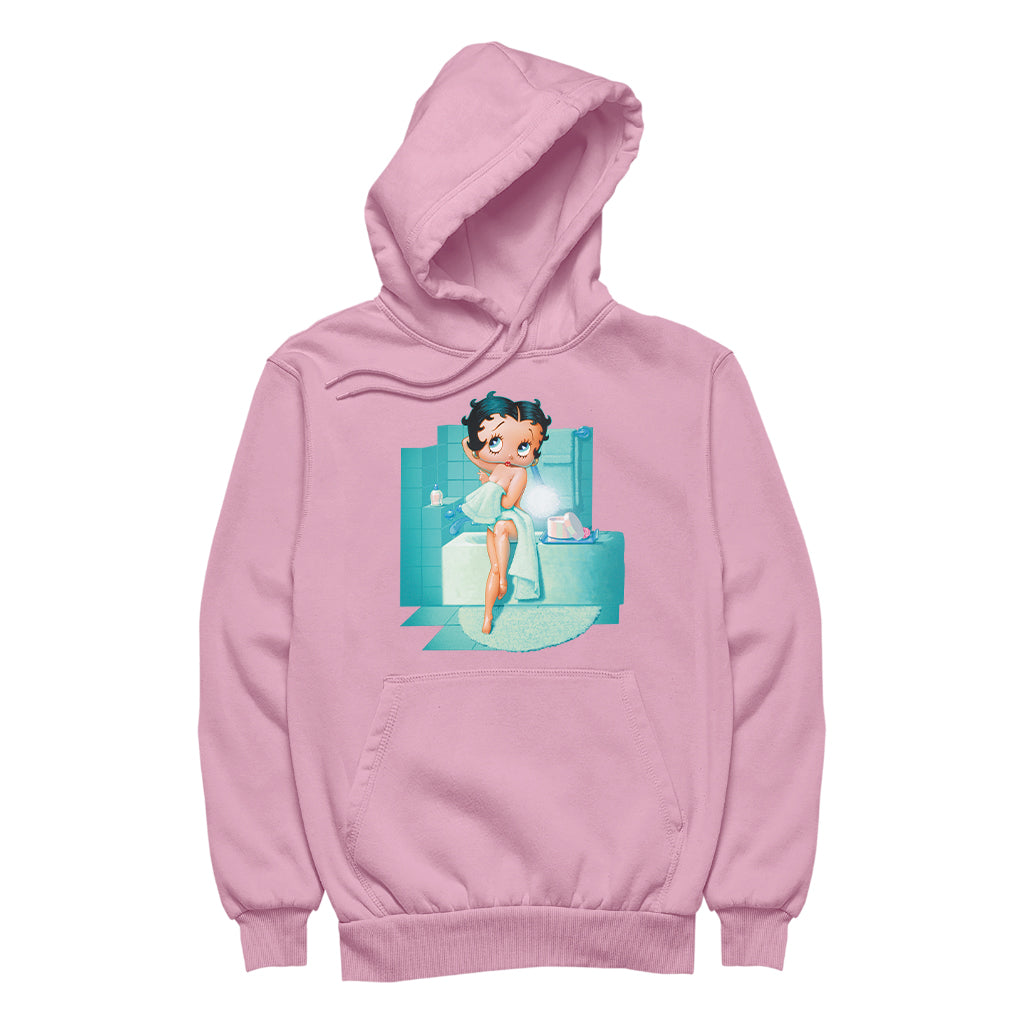 Betty Boop Pin-Up Bath Scene Men's Hooded Sweatshirt-Betty Boop Shop