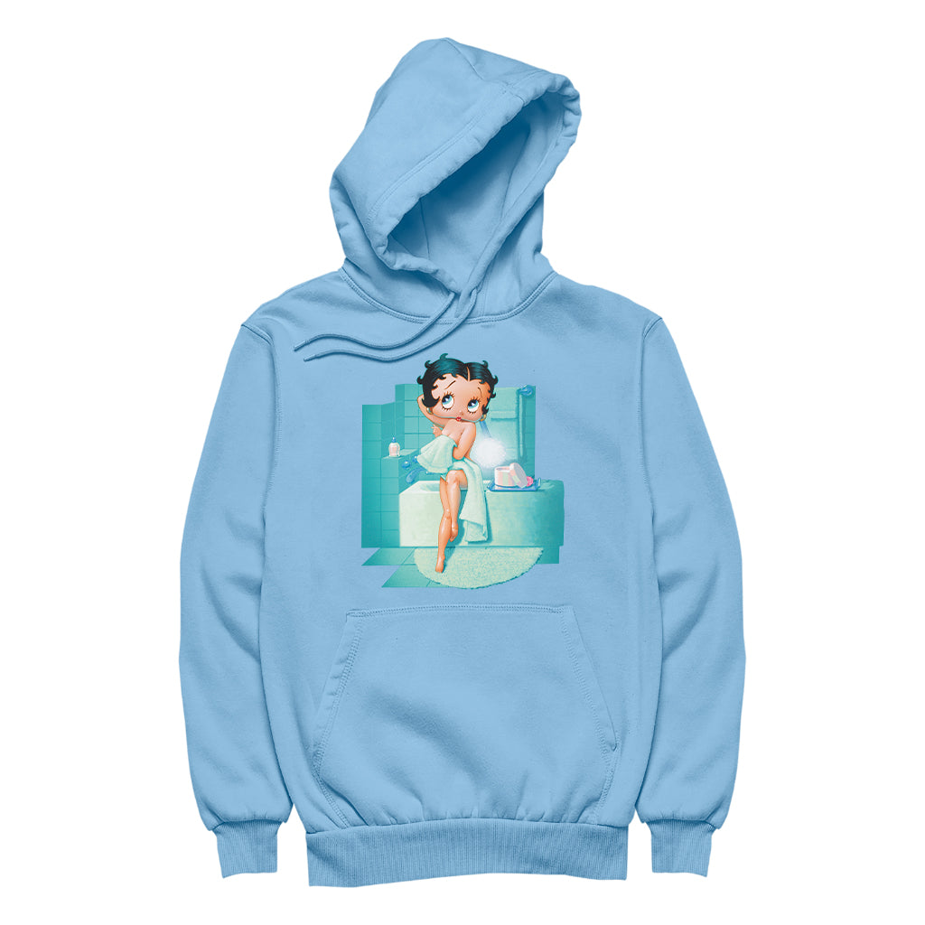 Betty Boop Pin-Up Bath Scene Men's Hooded Sweatshirt-Betty Boop Shop