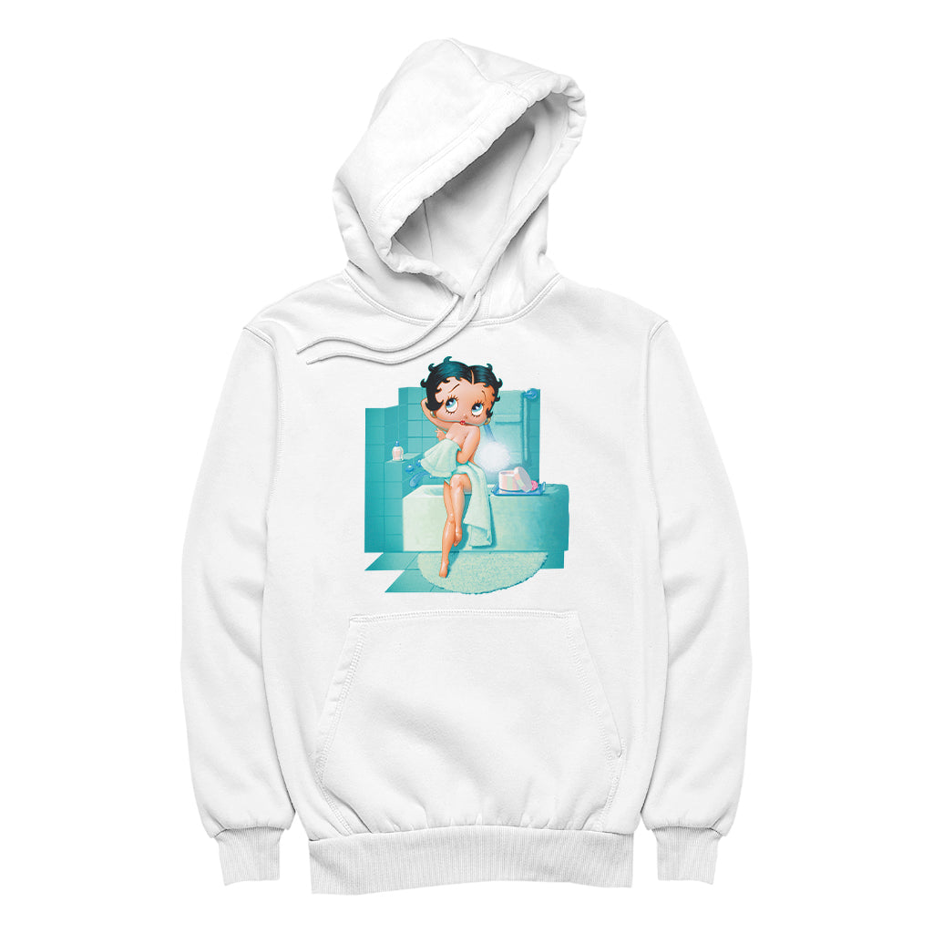 Betty Boop Pin-Up Bath Scene Men's Hooded Sweatshirt