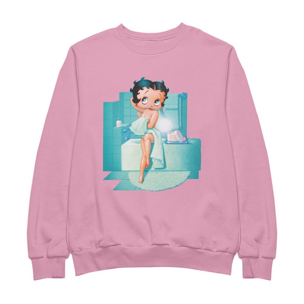 Betty Boop Pin-Up Bath Scene Men's Sweatshirt-Betty Boop Shop