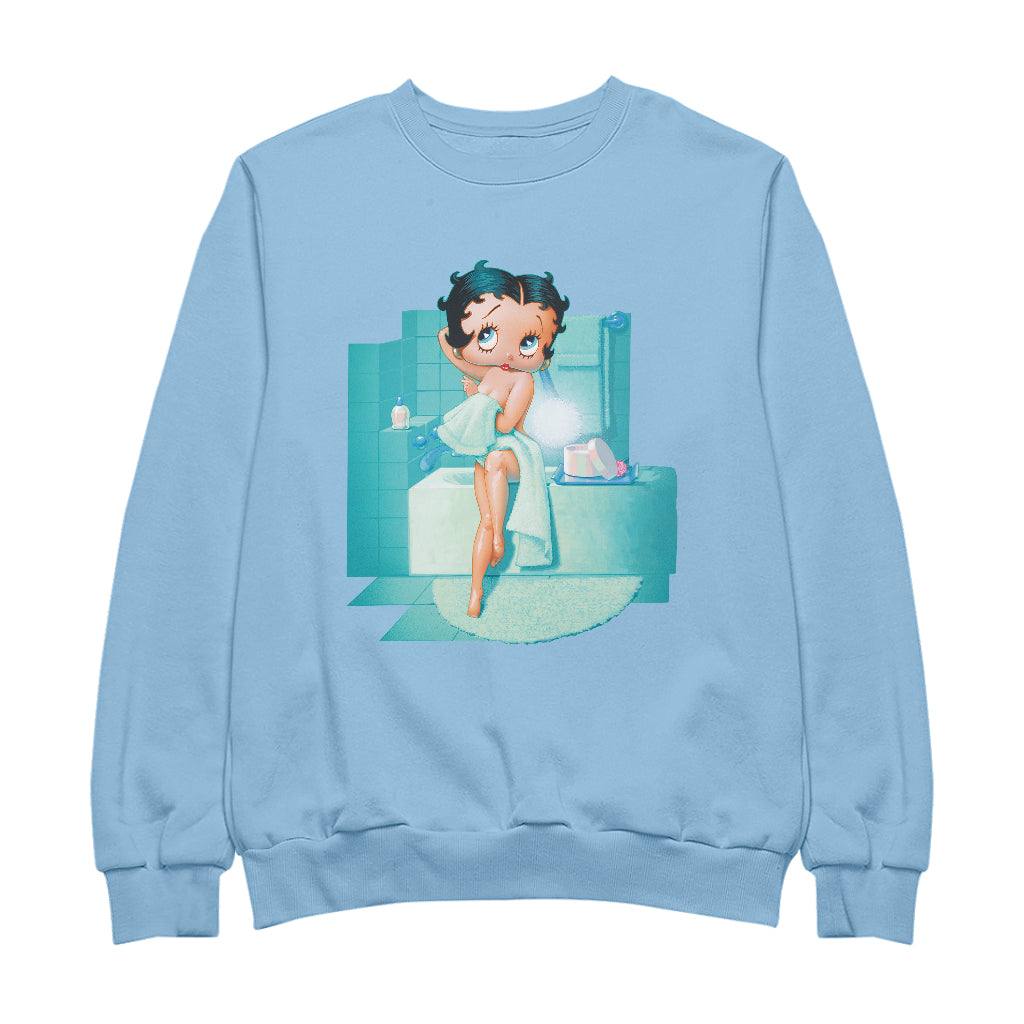 Betty Boop Pin-Up Bath Scene Men's Sweatshirt-Betty Boop Shop
