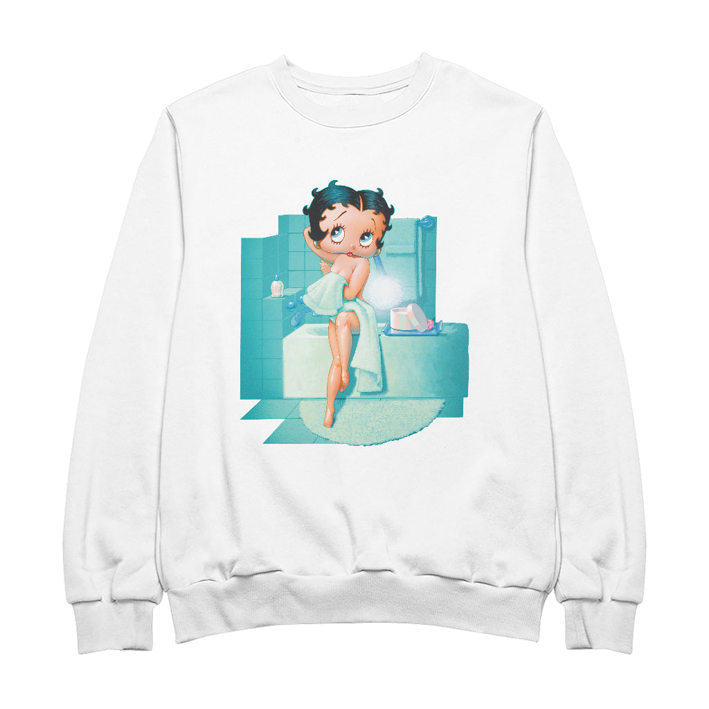 Betty Boop Pin-Up Bath Scene Men's Sweatshirt