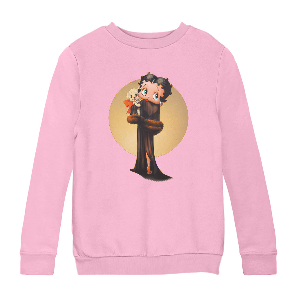 Betty Boop Pin-Up Night Gown With Pudgy Kids Sweatshirt