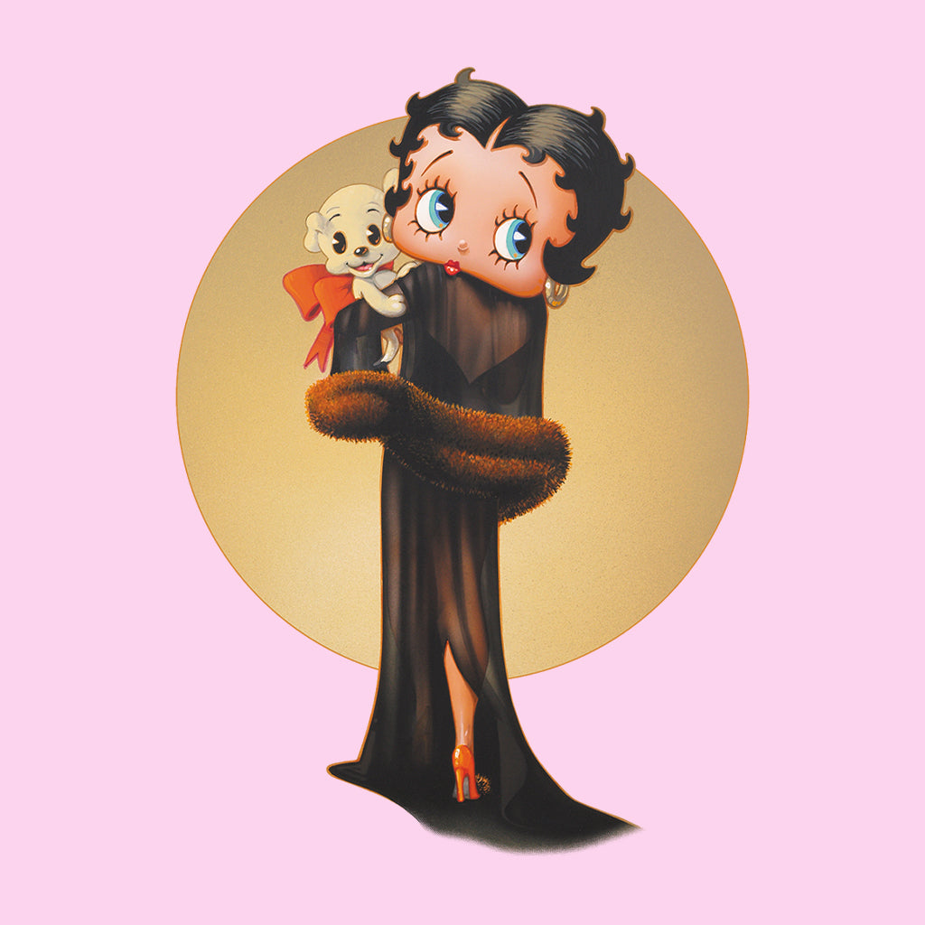 Betty Boop Pin-Up Night Gown With Pudgy Women's Hooded Sweatshirt-Betty Boop Shop