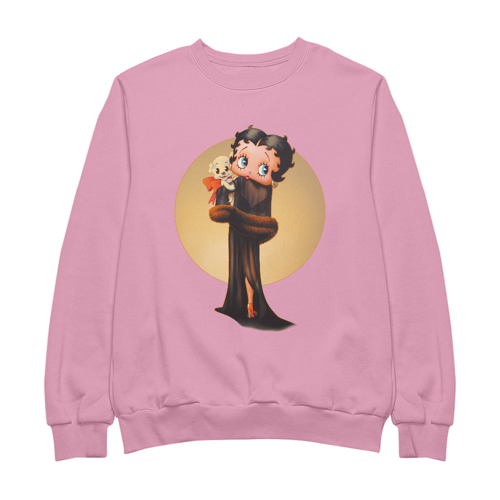 Betty Boop Pin-Up Night Gown With Pudgy Men's Sweatshirt-Betty Boop Shop