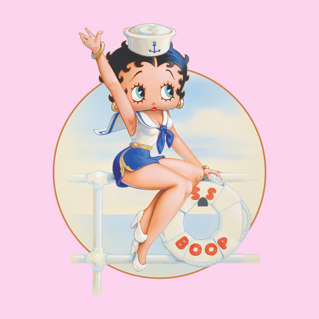 Betty Boop Sailor Pin-Up Nautical Women's Hooded Sweatshirt-Betty Boop Shop