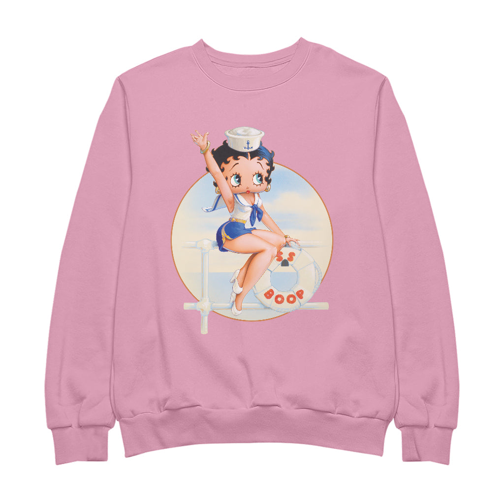 Betty Boop Sailor Pin-Up Nautical Men's Sweatshirt-Betty Boop Shop