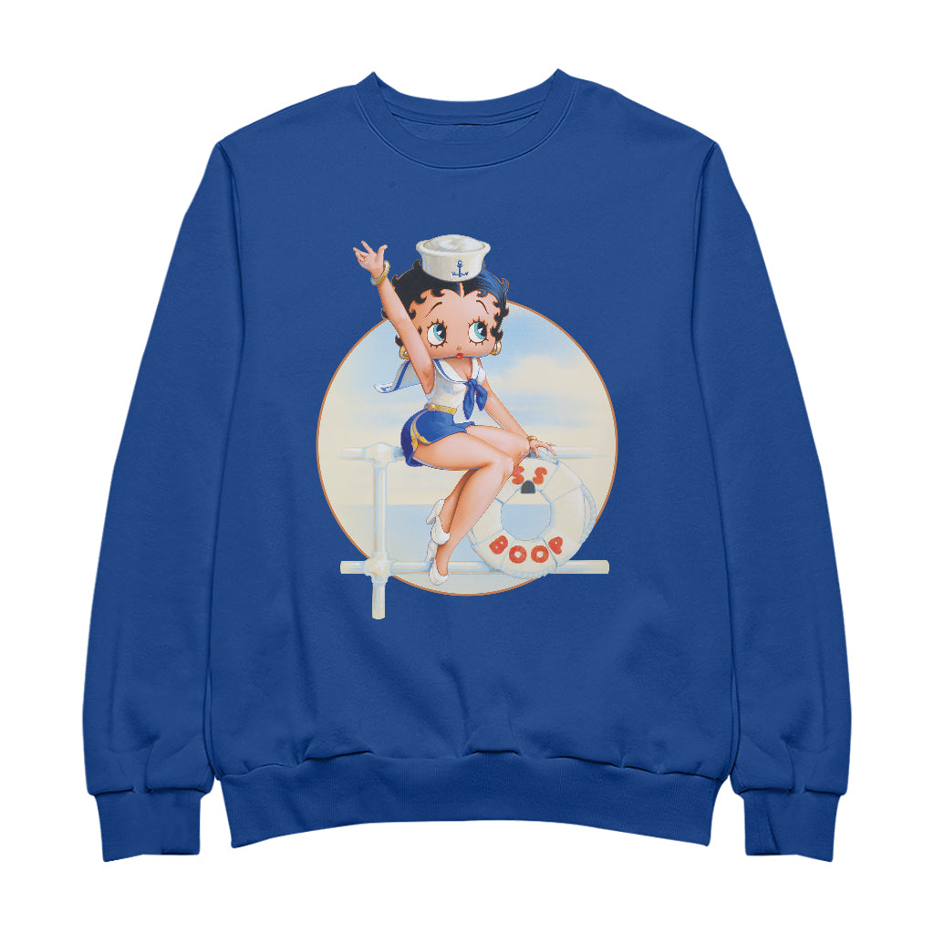 Betty Boop Sailor Pin-Up Nautical Men's Sweatshirt