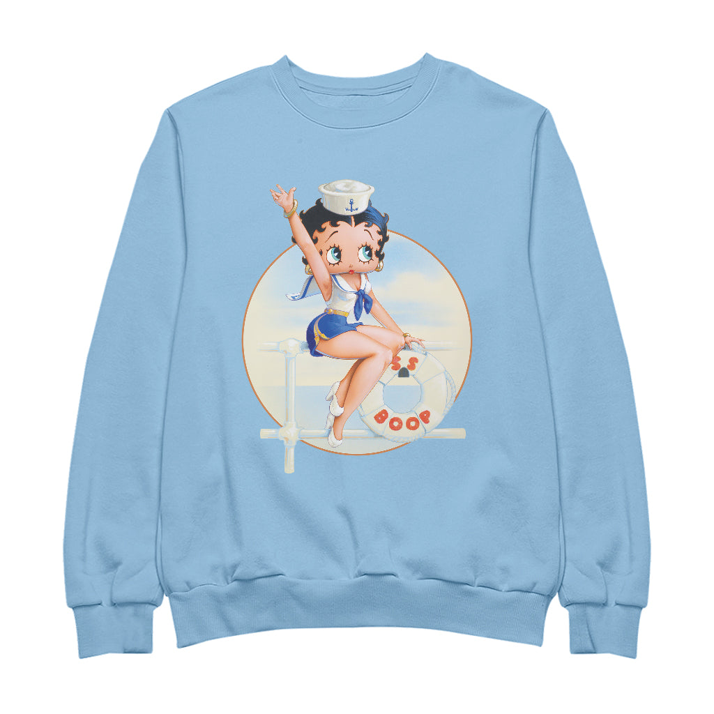 Betty Boop Sailor Pin-Up Nautical Men's Sweatshirt-Betty Boop Shop