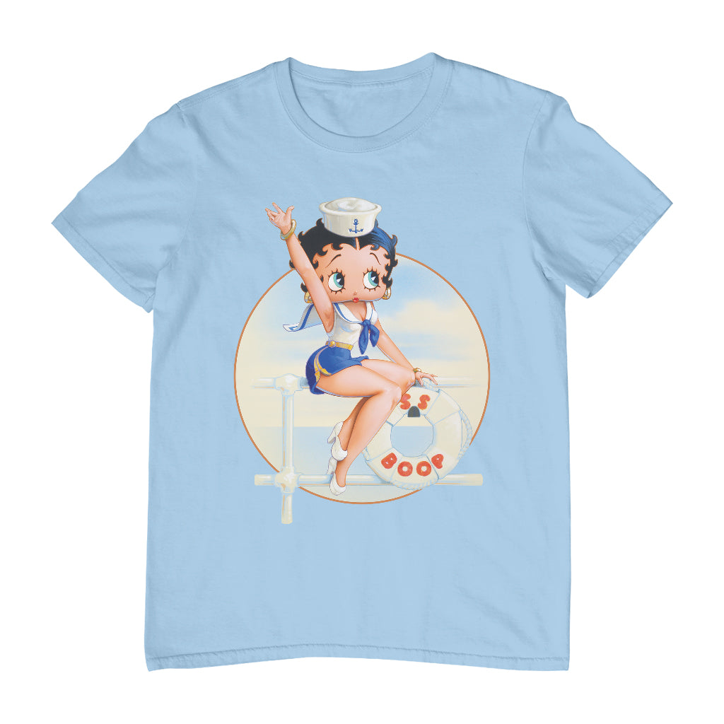 Betty Boop Sailor Pin-Up Nautical Men's T-Shirt-Betty Boop Shop