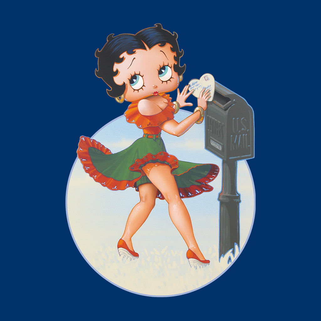 Betty Boop Pin-Up Posting Love Letter Men's Sweatshirt-Betty Boop Shop