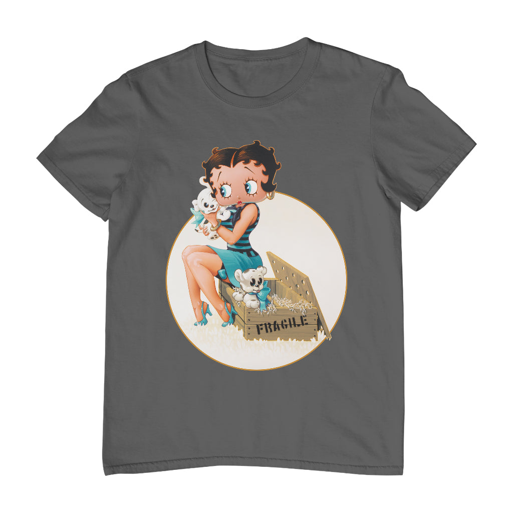 Betty Boop Pin-Up Pudgy Puppies Men's T-Shirt-Betty Boop Shop
