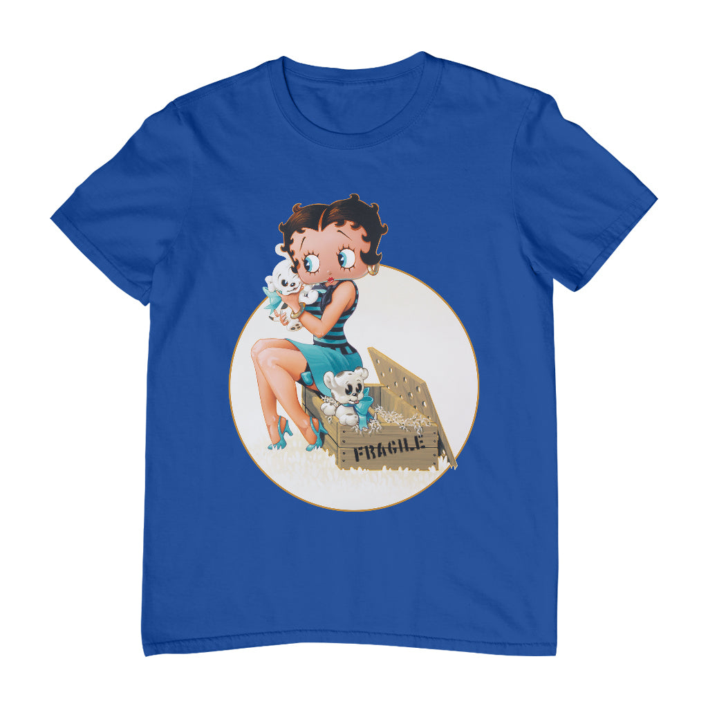 Betty Boop Pin-Up Pudgy Puppies Men's T-Shirt-Betty Boop Shop