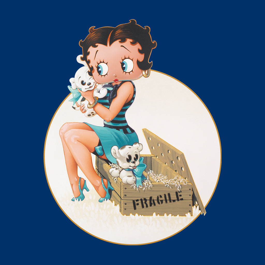 Betty Boop Pin-Up Pudgy Puppies Women's T-Shirt-Betty Boop Shop