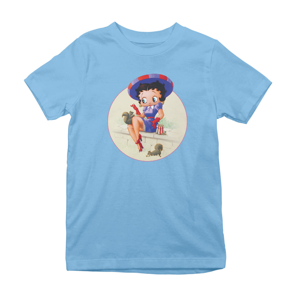Betty Boop Pin-Up Squirrels & Nuts Kids T-Shirt