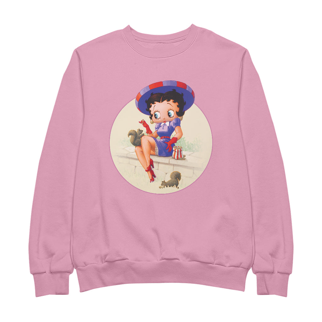 Betty Boop Pin-Up Squirrels & Nuts Women's Sweatshirt