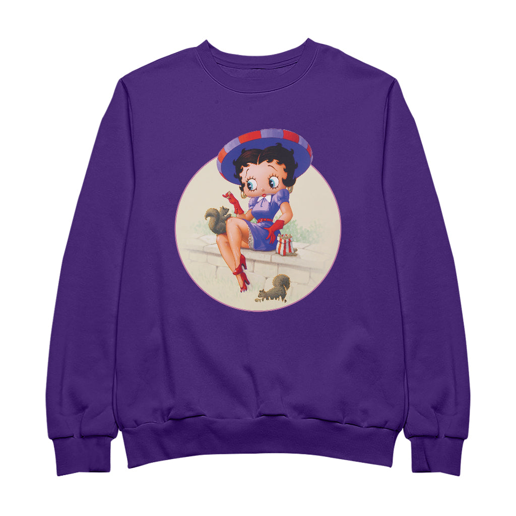 Betty Boop Pin-Up Squirrels & Nuts Women's Sweatshirt