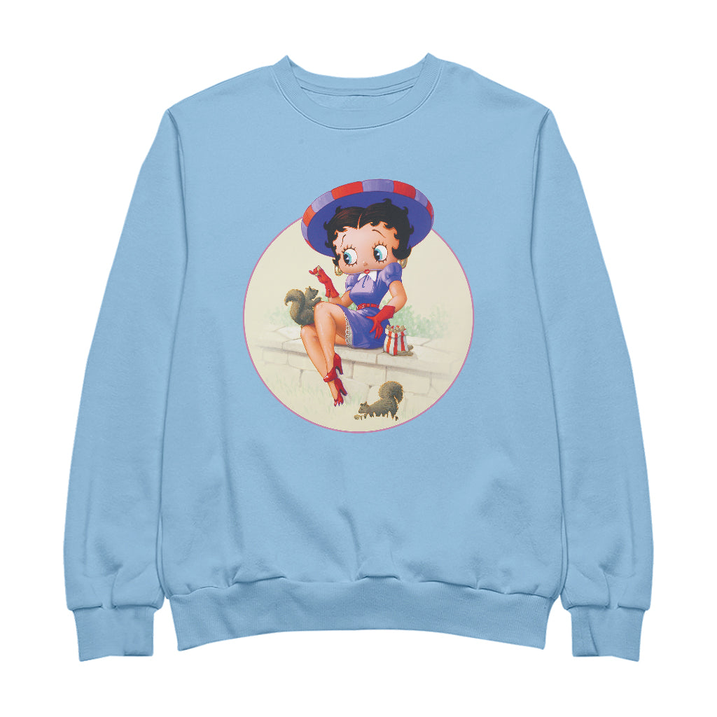 Betty Boop Pin-Up Squirrels & Nuts Women's Sweatshirt