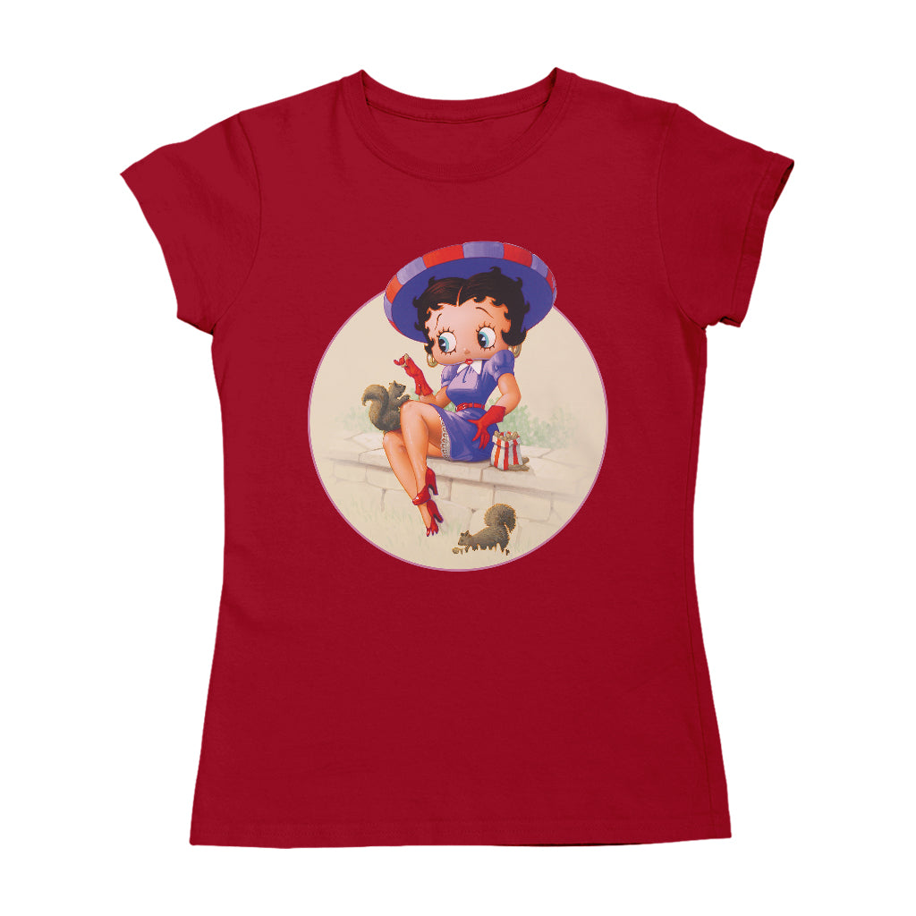 Betty Boop Pin-Up Squirrels & Nuts Women's T-Shirt
