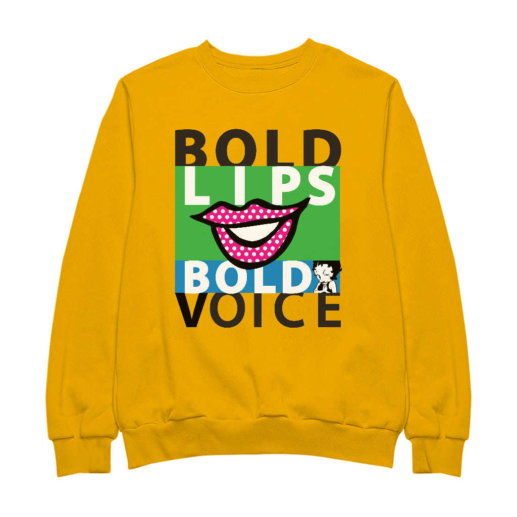 Betty Boop Bold Lips Bold Voice Pop Art Men's Sweatshirt