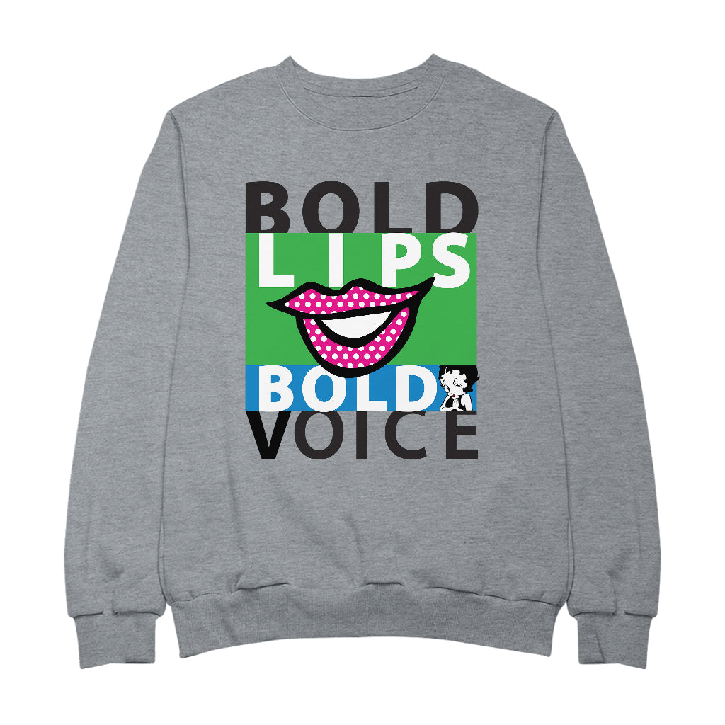 Betty Boop Bold Lips Bold Voice Pop Art Men's Sweatshirt