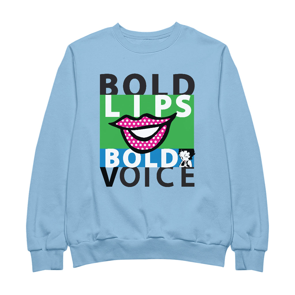 Betty Boop Bold Lips Bold Voice Pop Art Men's Sweatshirt