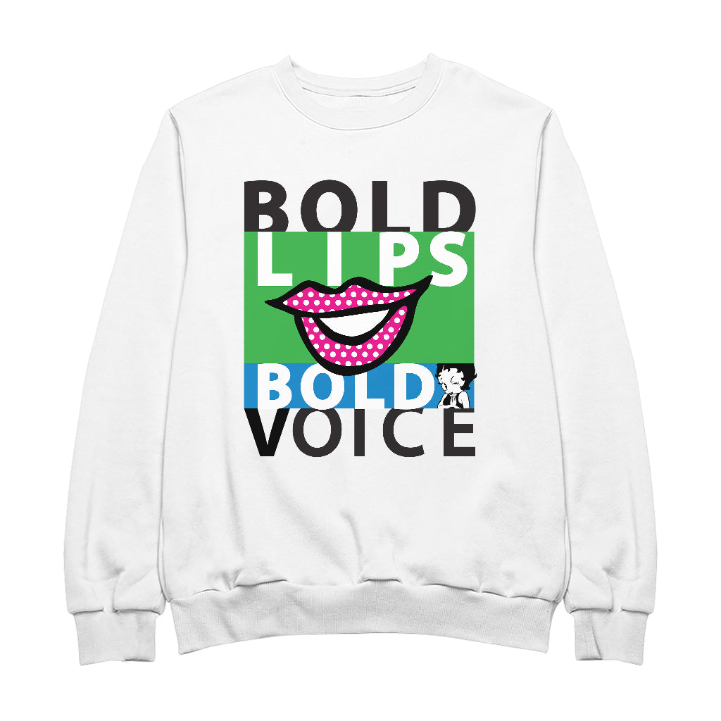 Betty Boop Bold Lips Bold Voice Pop Art Men's Sweatshirt