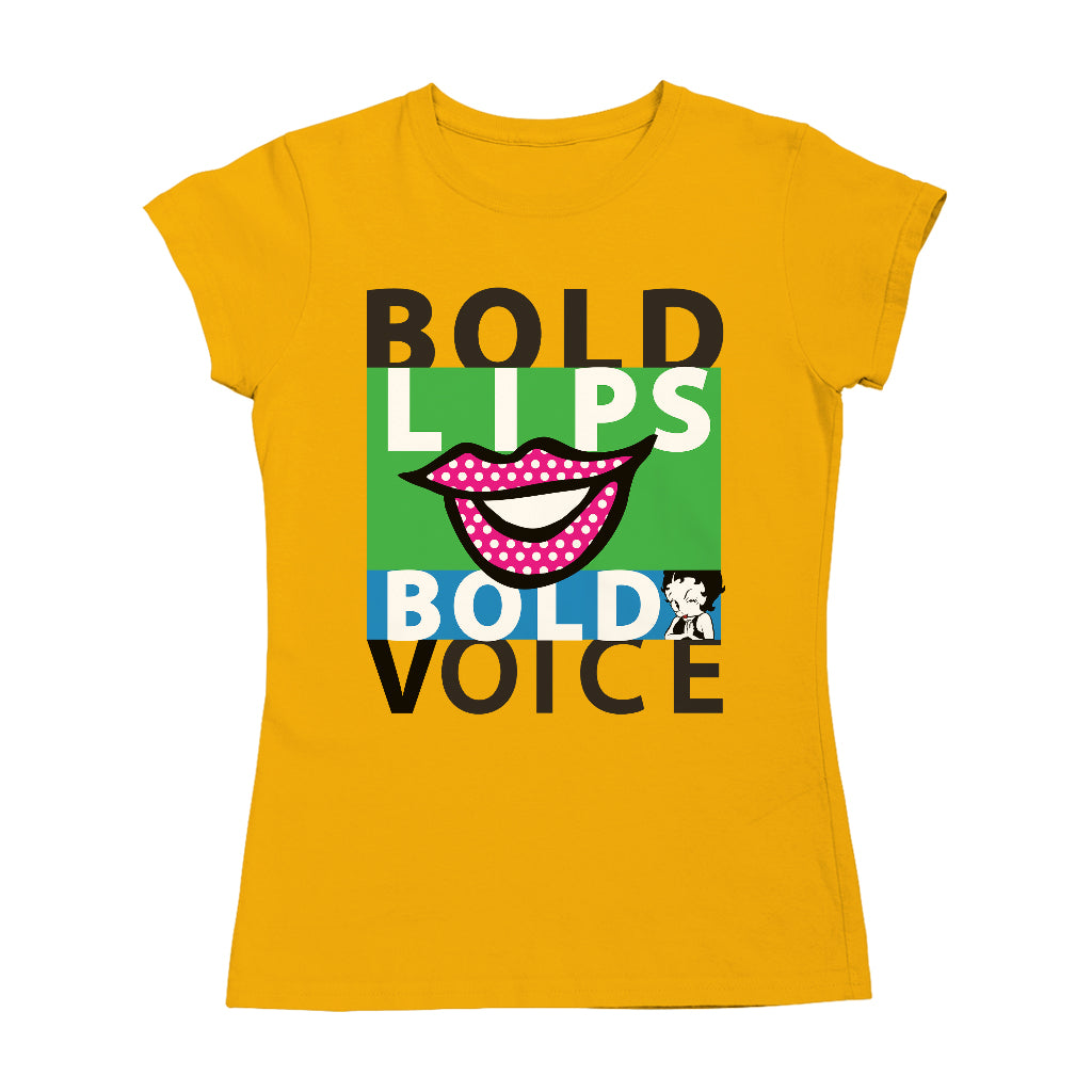 Betty Boop Bold Lips Bold Voice Pop Art Women's T-Shirt