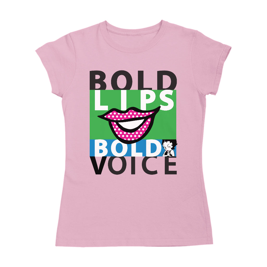 Betty Boop Bold Lips Bold Voice Pop Art Women's T-Shirt