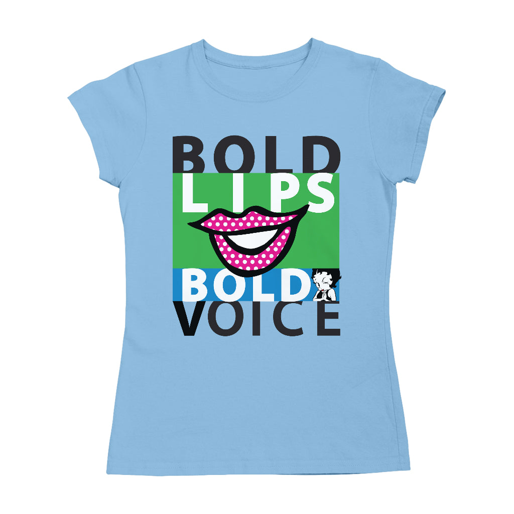 Betty Boop Bold Lips Bold Voice Pop Art Women's T-Shirt