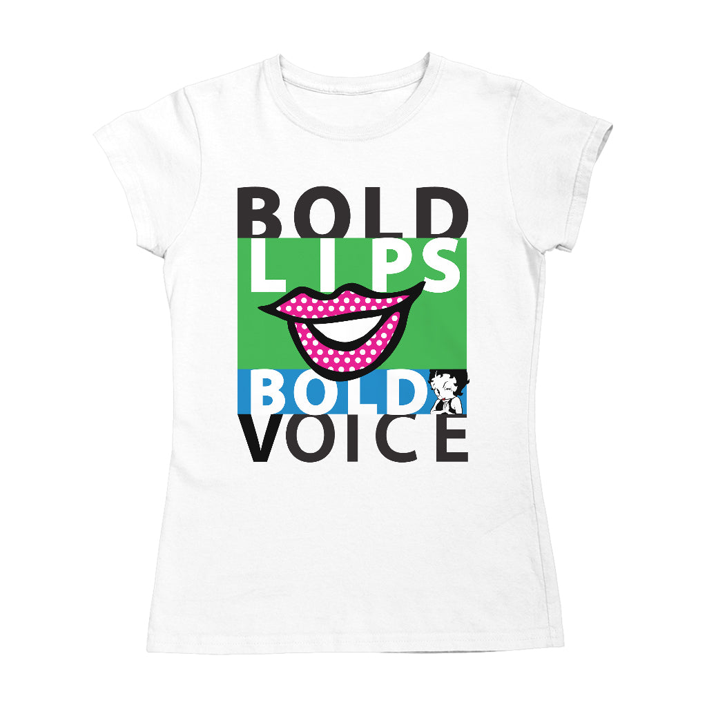 Betty Boop Bold Lips Bold Voice Pop Art Women's T-Shirt